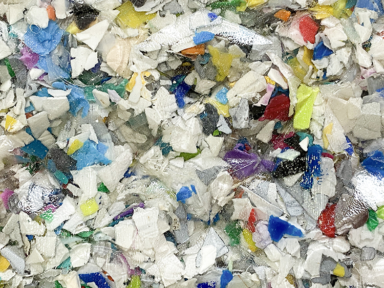 Plástico reciclado para proyectos de decoración