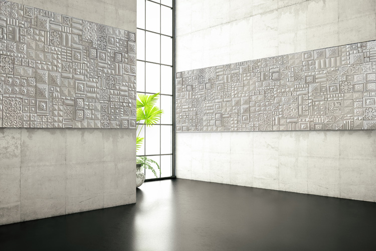 Revestimientos decorativos para paredes y puertas modelo Quadriculum
